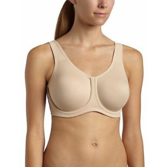 WACOAL Simone Sport High Impact Underwire Sports Bra Beige Womens 40F - Picture 1 of 7